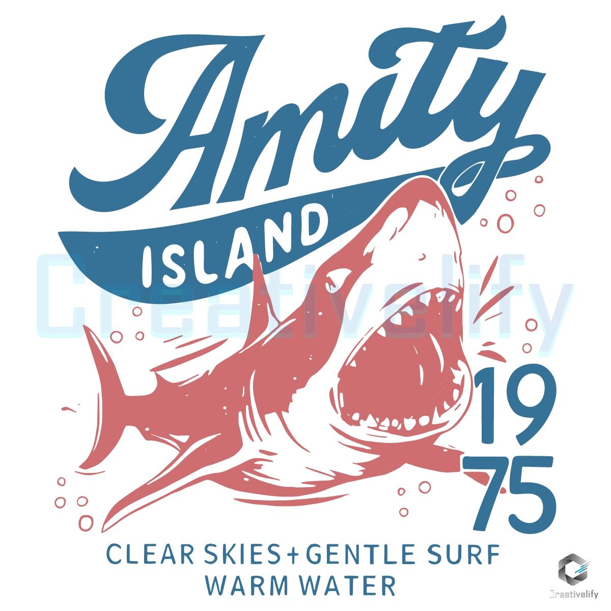 Jaws Amity Island 1975 Retro Shark Attack Vintage SVG Jaws Amity Island 1975 Retro Shark Attack Vintage SVG