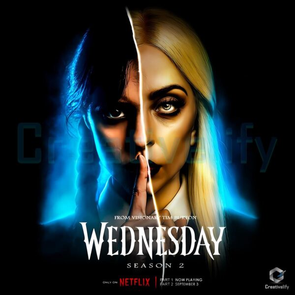 Jenna Ortega And Lady Gaga Wednesday Season 2 Rosaline Rotwood PNG