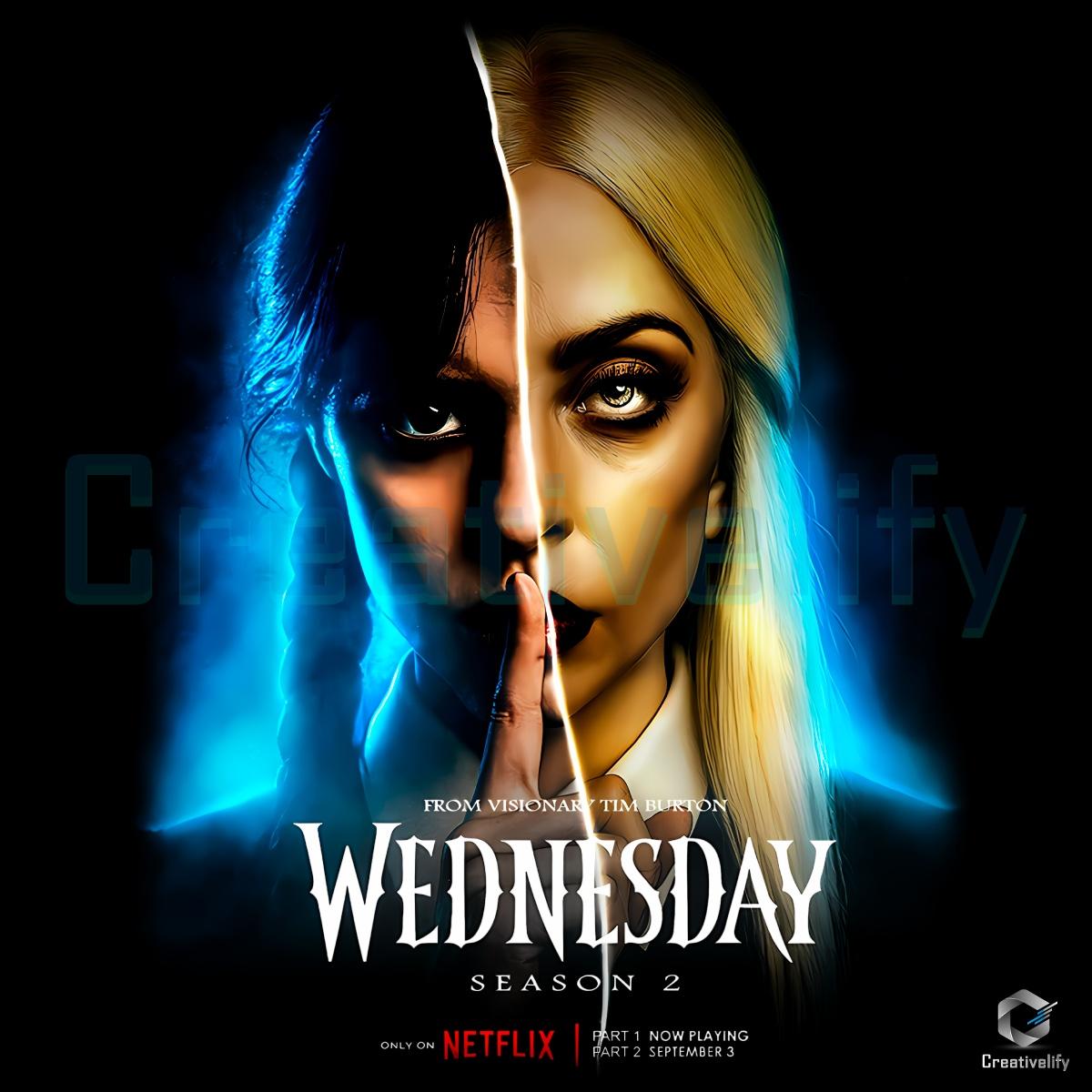 Jenna Ortega And Lady Gaga Wednesday Season 2 Rosaline Rotwood PNG Jenna Ortega And Lady Gaga Wednesday Season 2 Rosaline Rotwood PNG