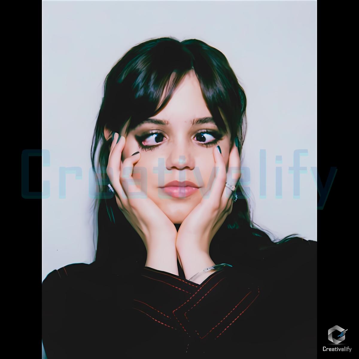 Jenna Ortega Wednesday Addams Season 2 Inspired Portrait PNG Jenna Ortega Wednesday Addams Season 2 Inspired Portrait PNG