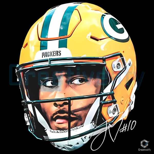 Jordan Love Green Bay Packers Nfl Football Quarterback Portrait PNG