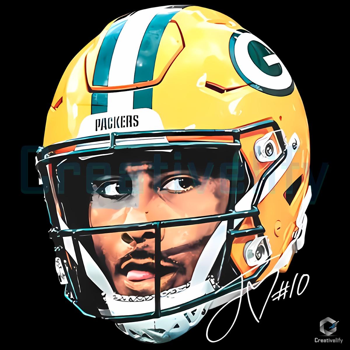 Jordan Love Green Bay Packers Nfl Football Quarterback Portrait PNG Jordan Love Green Bay Packers Nfl Football Quarterback Portrait PNG