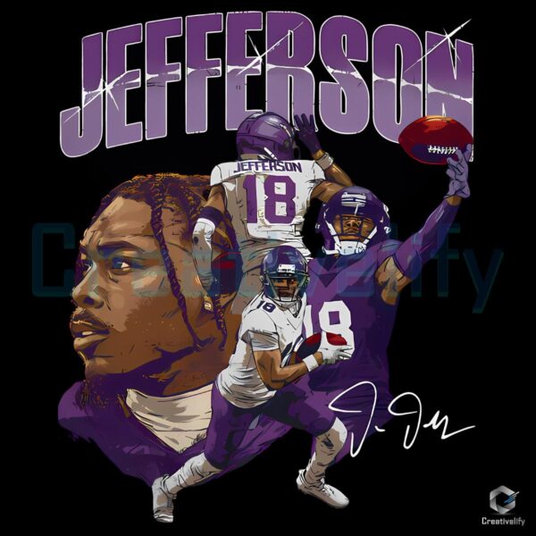 Justin Jefferson Minnesota Collage PNG
