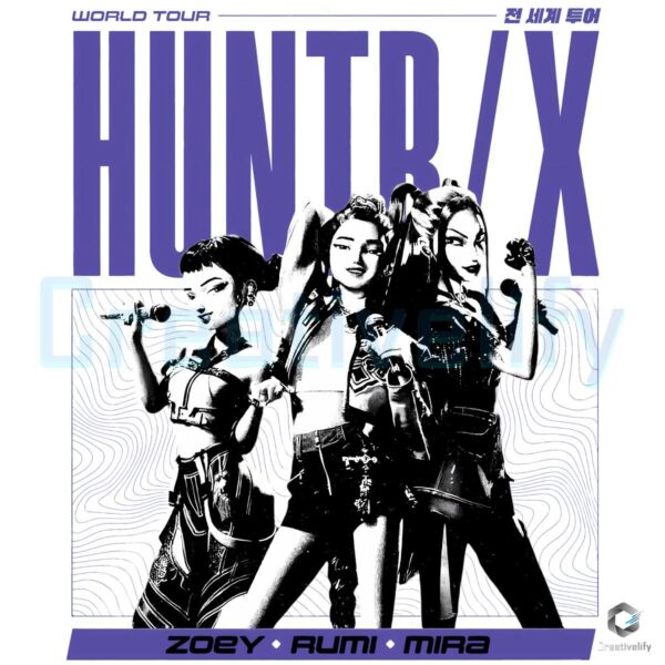 Kpop Demon Hunters Huntrx World Tour Zoey Rumi Mira PNG