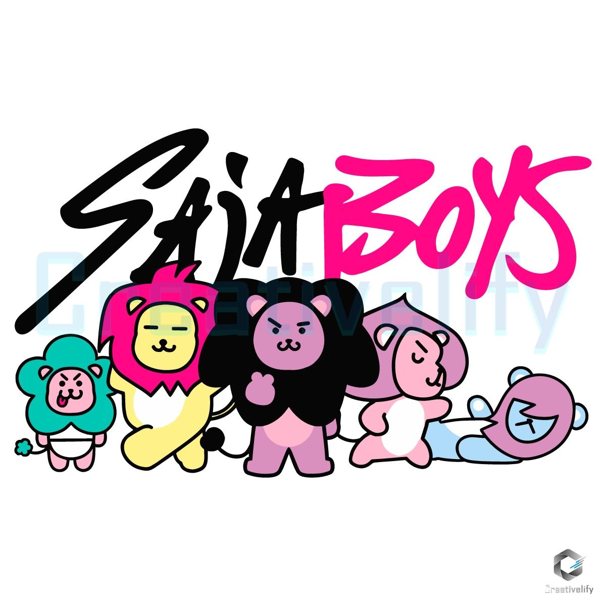 Kpop Demon Hunters Saja Boys Lion Mascot Characters Kids SVG Kpop Demon Hunters Saja Boys Lion Mascot Characters Kids SVG