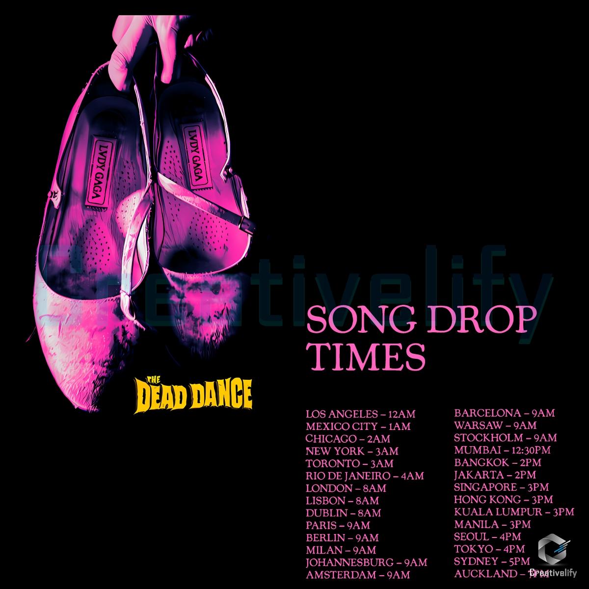 Lady Gaga Dead Dance Tour Song Drop Times Vintage Graphic PNG Lady Gaga Dead Dance Tour Song Drop Times Vintage Graphic PNG