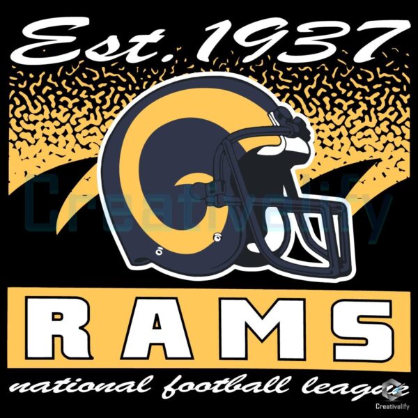 Los Angeles Rams Historic Waver Football Helmet SVG