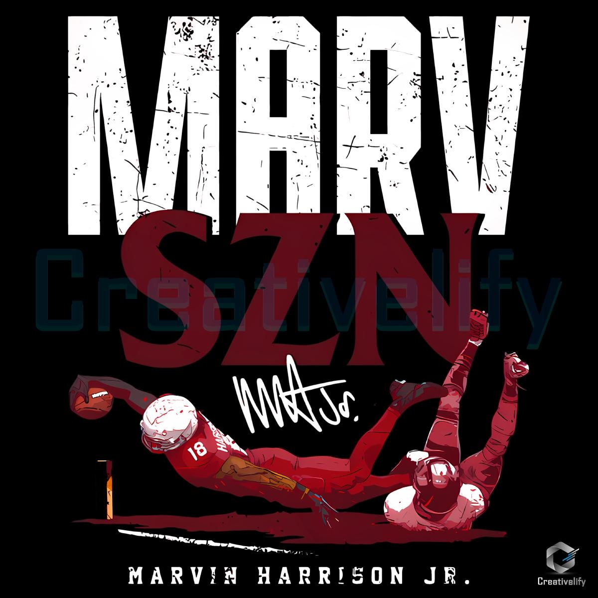 Marvin Harrison Jr. Arizona Marc Szn PNG Marvin Harrison Jr. Arizona Marc Szn PNG