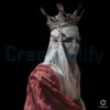 Masked Monarch With Crown Dark Royal Portrait PNG