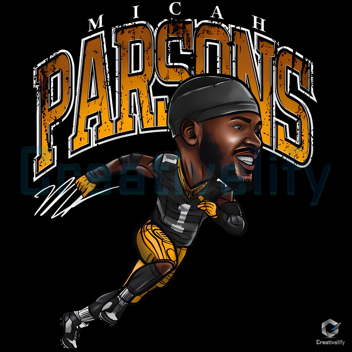 Micah Parsons Green Bay Cartoon PNG Micah Parsons Green Bay Cartoon PNG