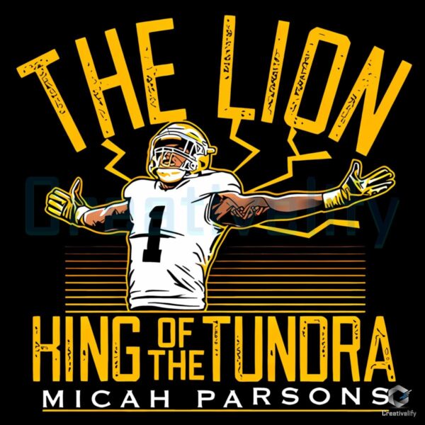 Micah Parsons King Of The Tundra The Lion Football PNG