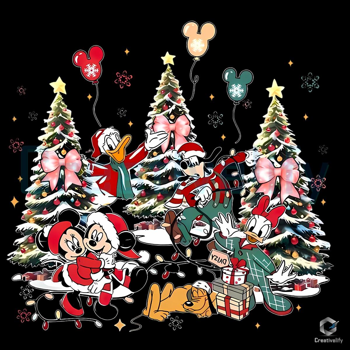 Mickey And Friends Christmas Tree Party Holiday Disney Family Matching PNG Mickey And Friends Christmas Tree Party Holiday Disney Family Matching PNG