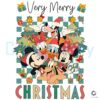 Mickey And Friends Very Merry Christmas Checkerboard Trees PNG