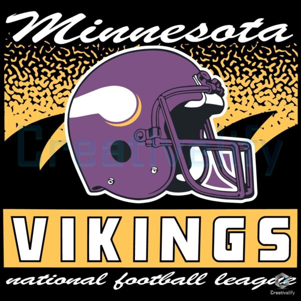 Minnesota Vikings Historic Waver Football Helmet SVG