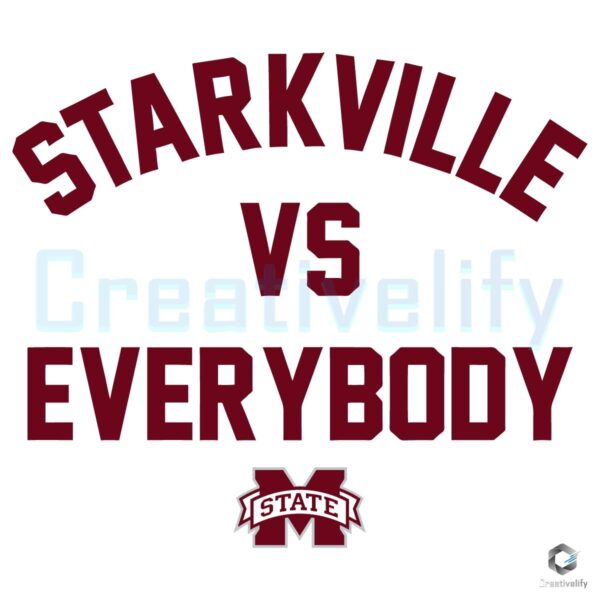 Mississippi State Bulldogs Starkville Vs Everybody SVG