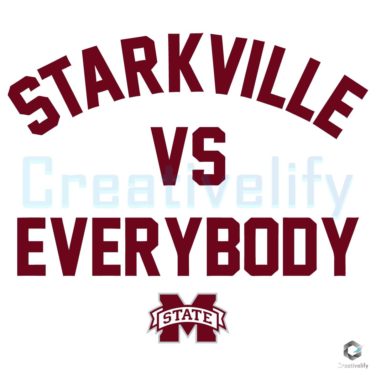 Mississippi State Bulldogs Starkville Vs Everybody SVG Mississippi State Bulldogs Starkville Vs Everybody SVG