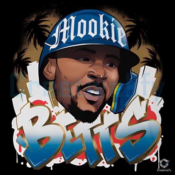 Mookie Betts Los Angeles D Graffiti PNG