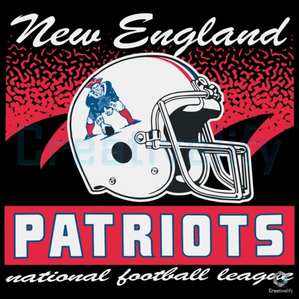 New England Patriots Historic Waver Football Helmet SVG