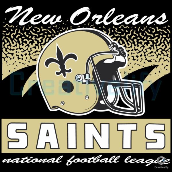 New Orleans Saints Historic Waver Football Helmet SVG