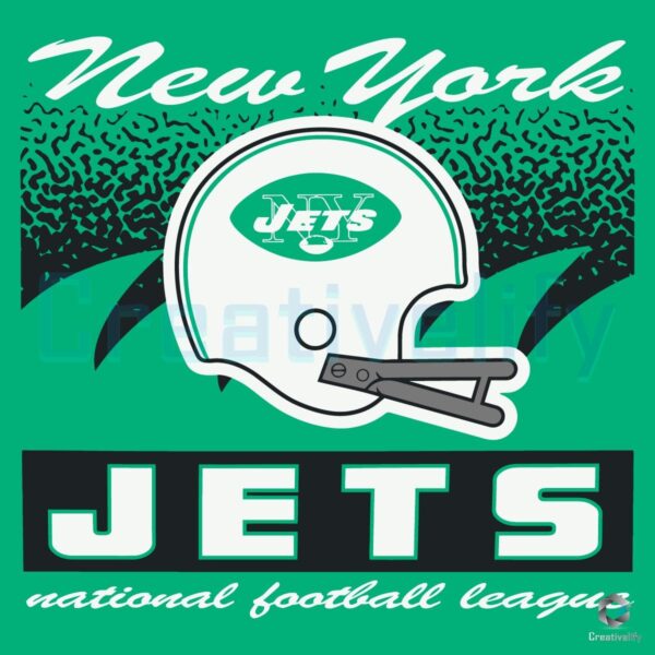New York Jets Historic Waver Football Helmet SVG