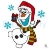 Olaf Christmas Disney Frozen Olaf Santa Hat SVG
