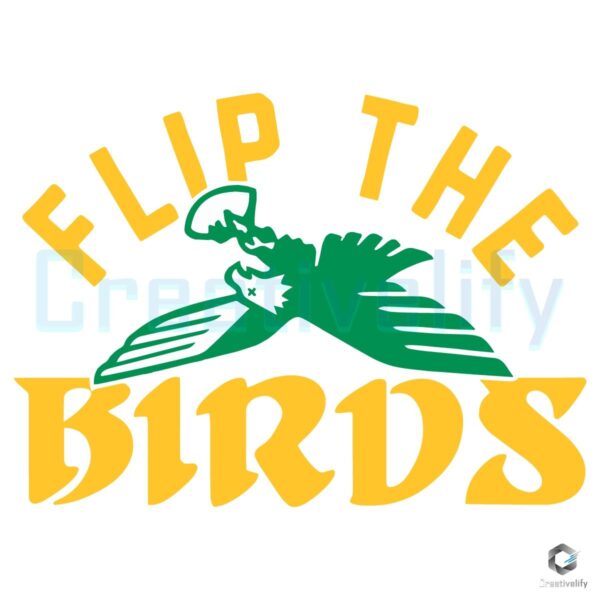 Philadelphia Eagles Flip The Birds Football Mascot SVG