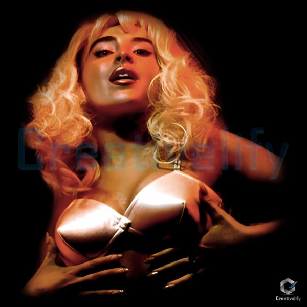 Sabrina Carpenter Vintage Blonde Glamour Aesthetic PNG