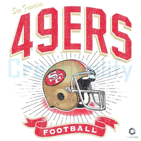 San Francisco 49Ers Historic Prime Football Helmet PNG