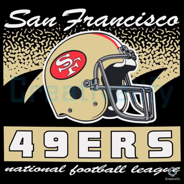 San Francisco 49Ers Historic Waver Football Helmet SVG