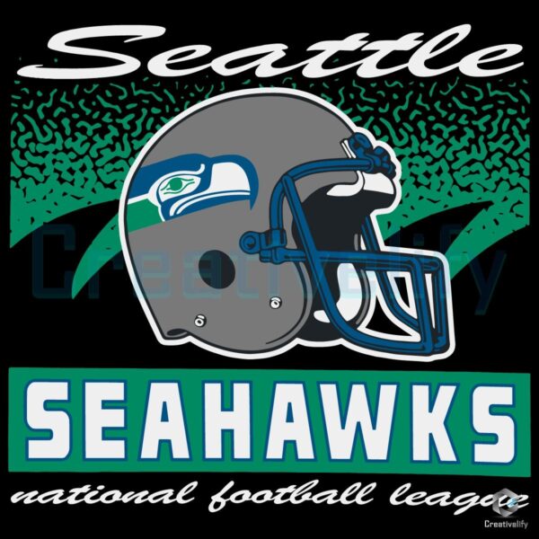 Seattle Seahawks Historic Waver Football Helmet SVG