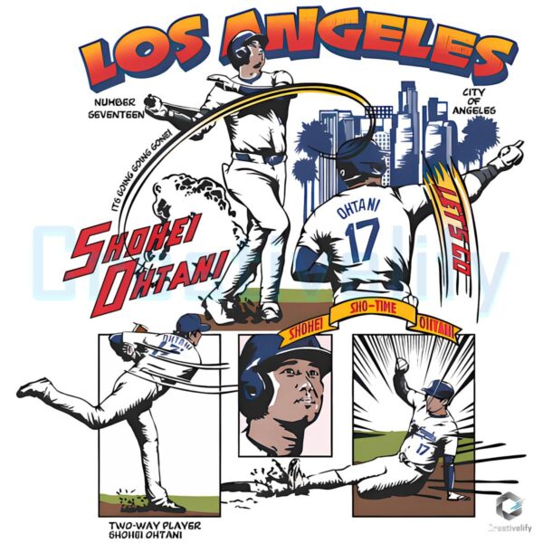 Shohei Ohtani Los Angeles D Comic PNG
