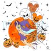 Tinkerbell Halloween Pumpkin Balloons Spiderweb Moon Disney PNG