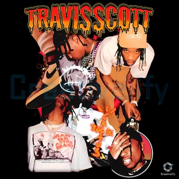 Travis Scott Cactus Jack Collage Art PNG
