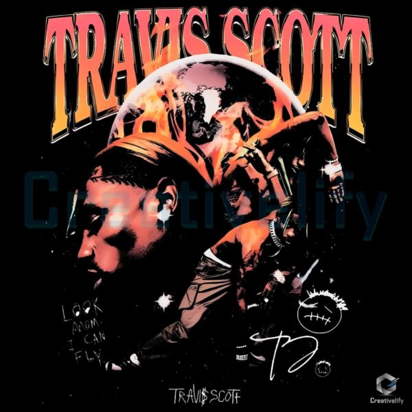 Travis Scott Look Mom I Can Fly PNG