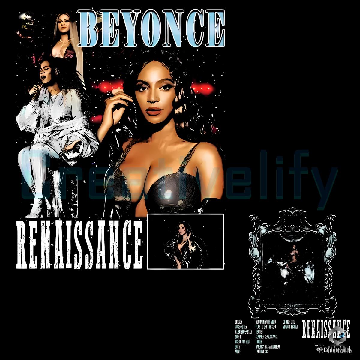 Vintage Beyonce Renaissance Concert Tour Music Legend Fan PNG Vintage Beyonce Renaissance Concert Tour Music Legend Fan PNG