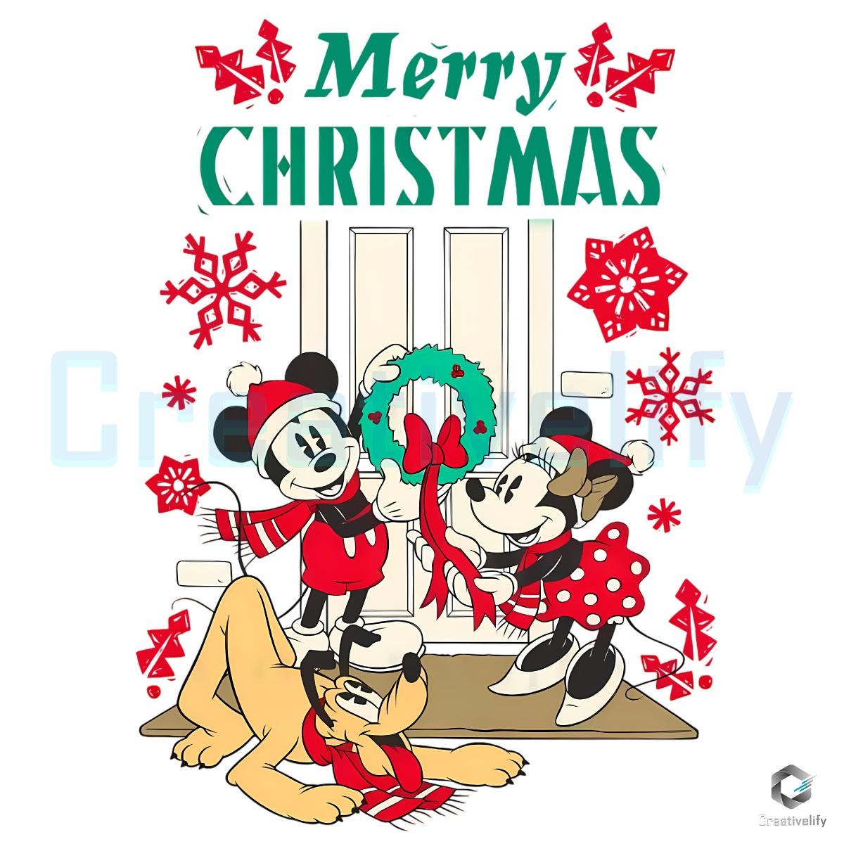 Vintage Disney Christmas Mickey Minnie Pluto Holiday PNG Vintage Disney Christmas Mickey Minnie Pluto Holiday PNG