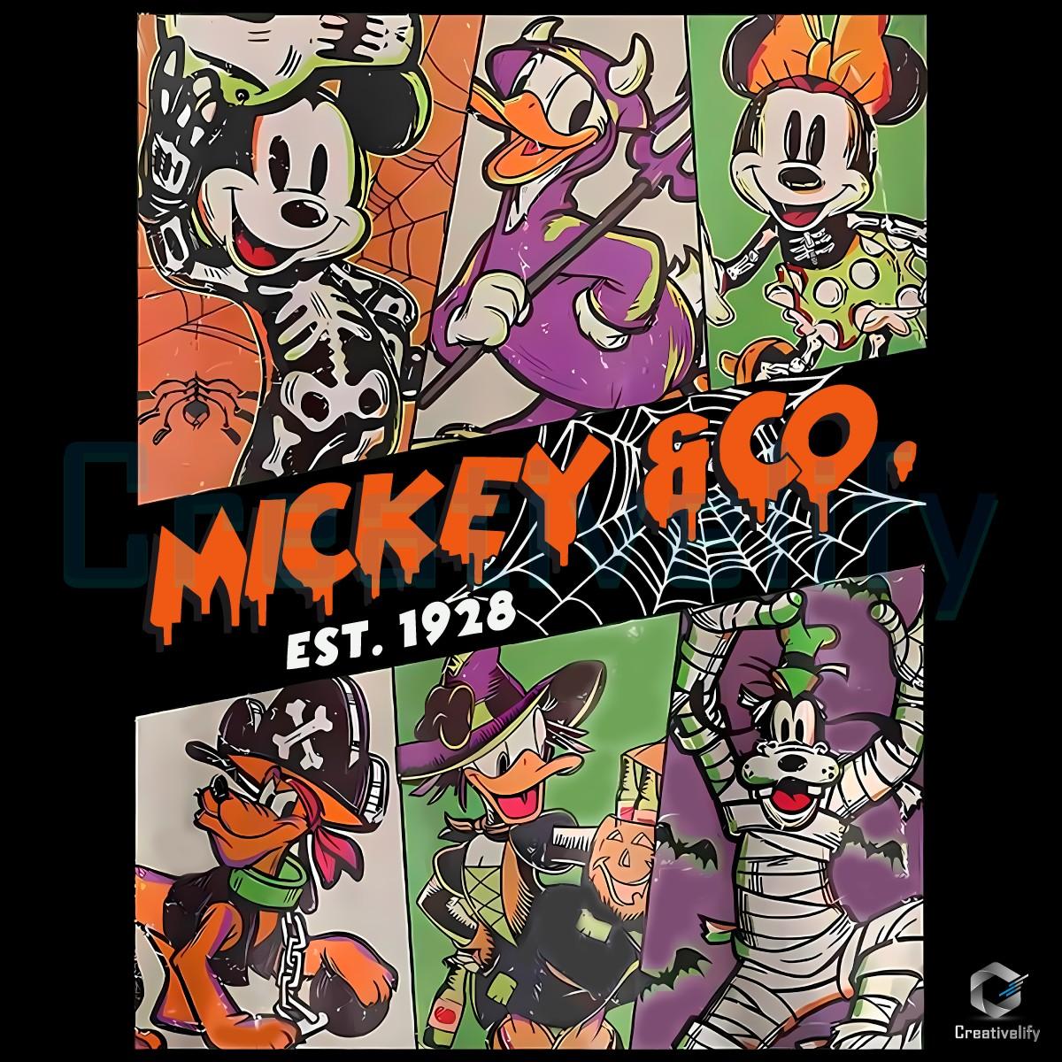 Vintage Disney Mickey And Friends Halloween Mickey And Co 1928 PNG Vintage Disney Mickey And Friends Halloween Mickey And Co 1928 PNG