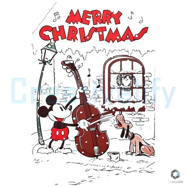 Vintage Mickey And Pluto Christmas Disney Christmas Parade PNG