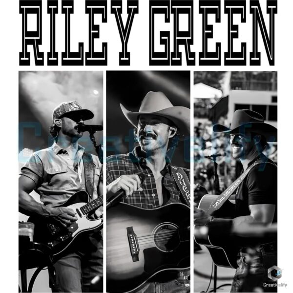Vintage Riley Green Country Music PNG Sublimation