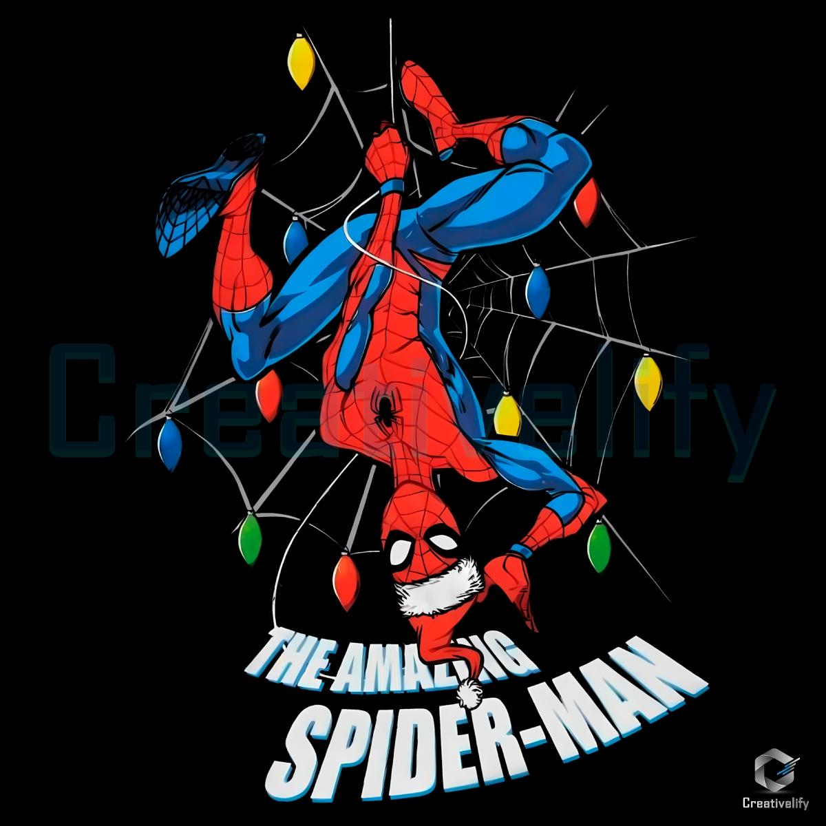 Vintage Spider Man Christmas The Amazing Marvel Holiday PNG Vintage Spider Man Christmas The Amazing Marvel Holiday PNG