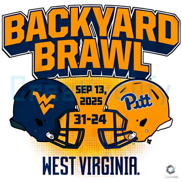 West Virginia Football Backyard Brawl Champs PNG