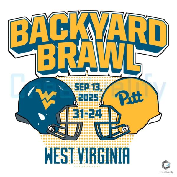 West Virginia Football Backyard Brawl Champs SVG