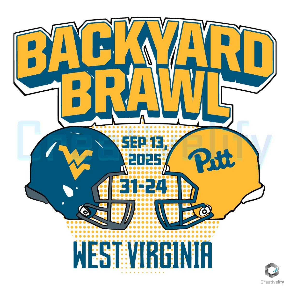 West Virginia Football Backyard Brawl Champs SVG West Virginia Football Backyard Brawl Champs SVG